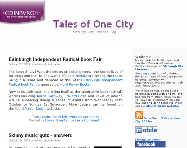 Edinburgh Tales of One City