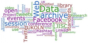 Wordle: Most frequently used words in UKOLN blogs, March 2011