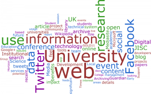 Most frequently used words in UKOLN blogs, September 2011