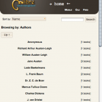 Browse by author screenshot