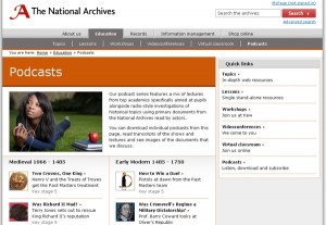 The National Archives Podcast Series screenshot