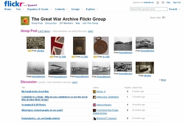 screenshot Great War flickr group