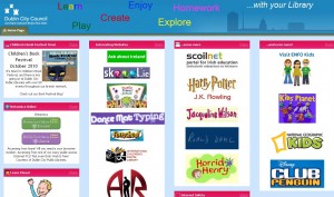 screenshot of netvibes learning zone page
