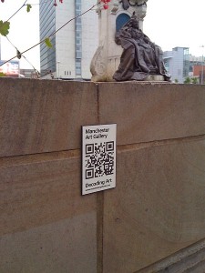 Image of QR label and art object